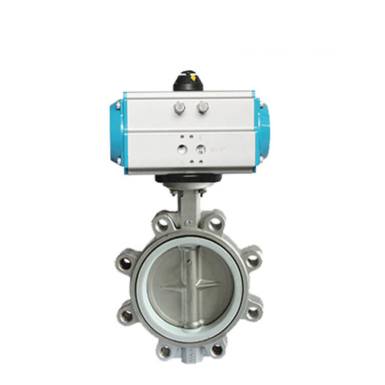 HK59-D-M Lugged Butterfly Valve With Pneumatic Actuator